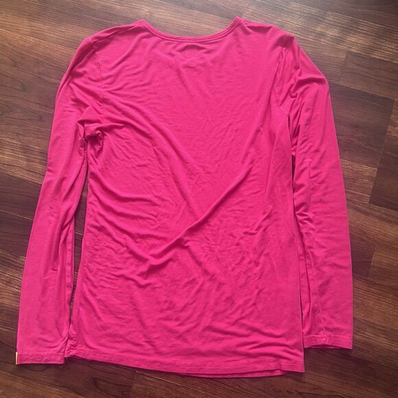 Lot of 2 Wonder Wink Under Scrub Shirts Women's M Long Sleeve Pink Green - Picture 5 of 11